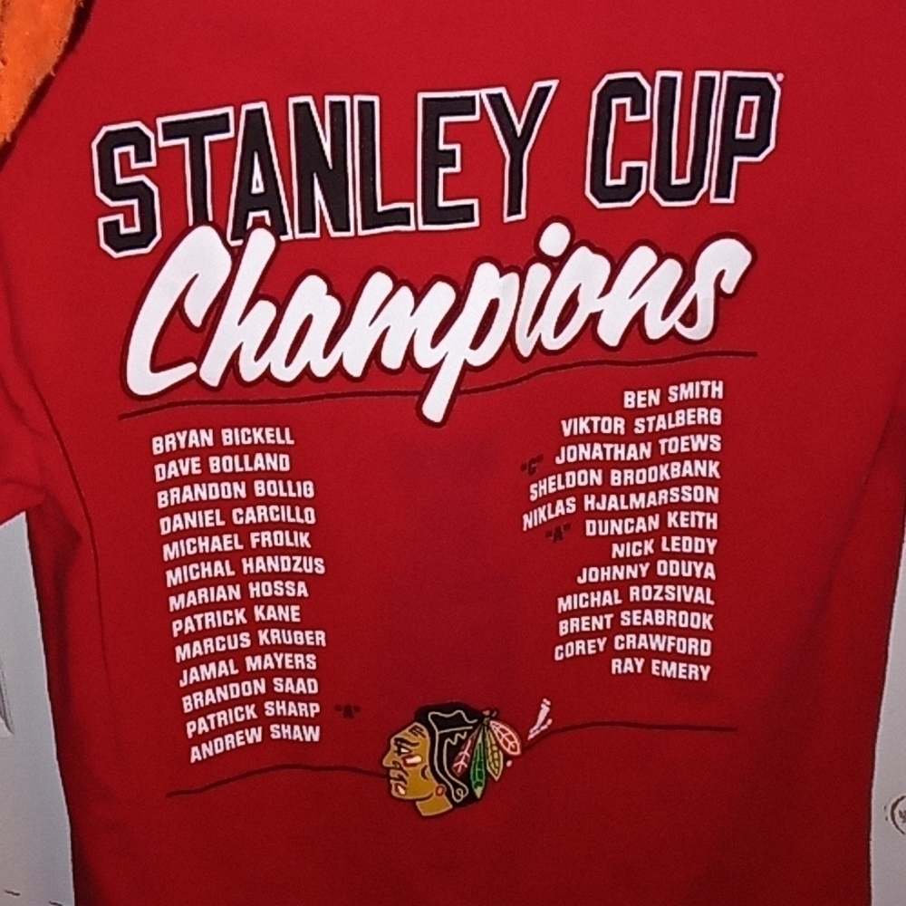 Reebok Chicago Blackhawks Stanley cup champions tee - Picture 3 of 5